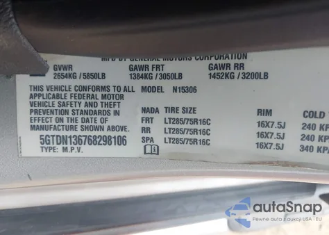 2006 Hummer H3 Suv z USA, uszkodzony, nr VIN 5GTDN136768298106